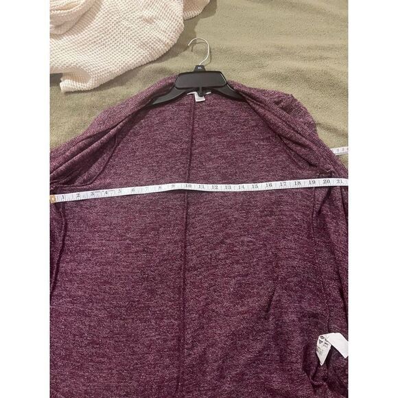 Motherhood Maternity Open Front Heather Purple Sweater Cardigan - Picture 7 of 8
